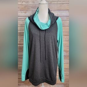 The Pulse Boutique Cowl Neck Top with Thumb Holes! - Large